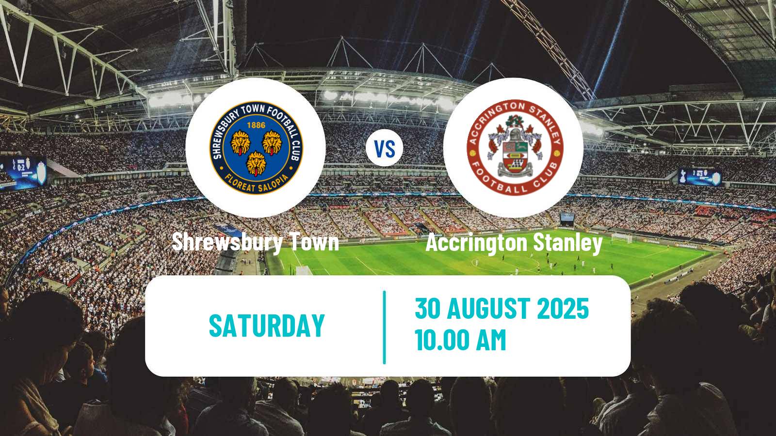 Football English League Two Shrewsbury Town - Accrington Stanley