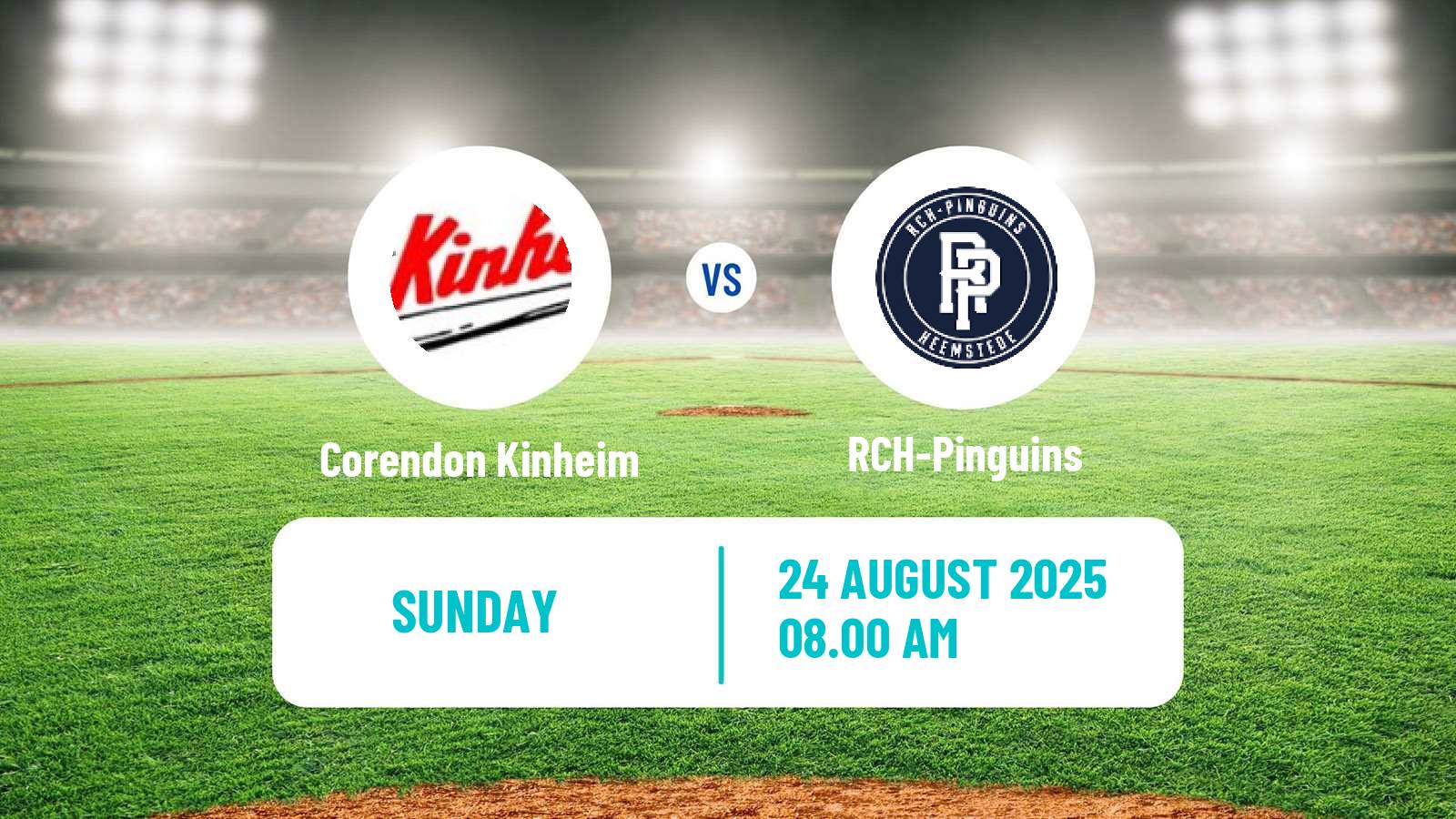 Baseball Dutch Hoofdklasse Baseball Corendon Kinheim - RCH-Pinguins