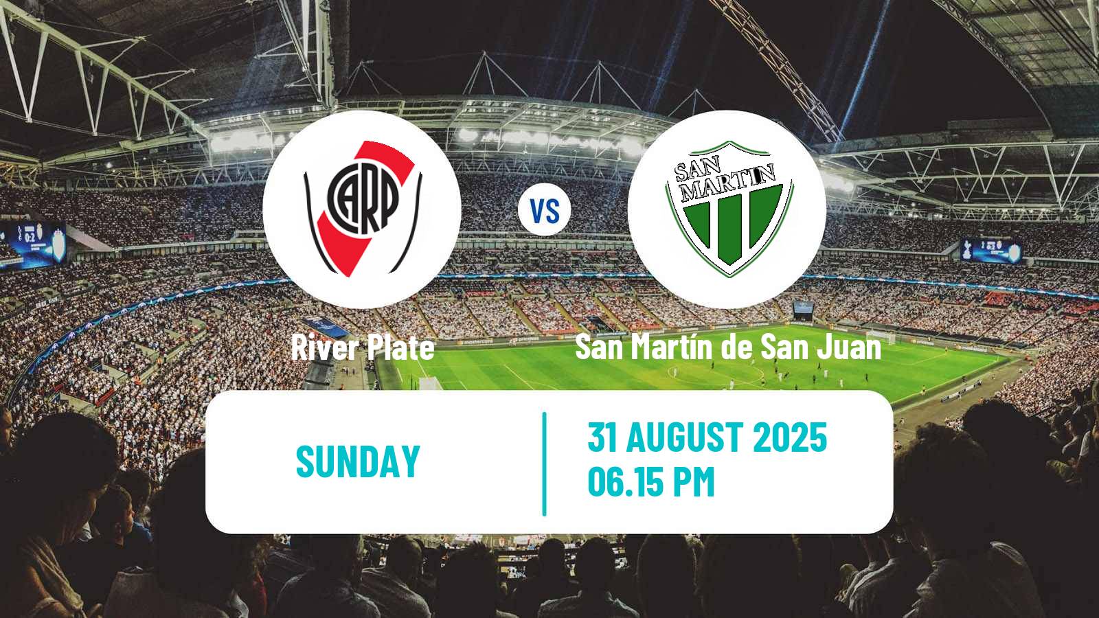 Football Argentinian Liga Profesional River Plate - San Martín de San Juan