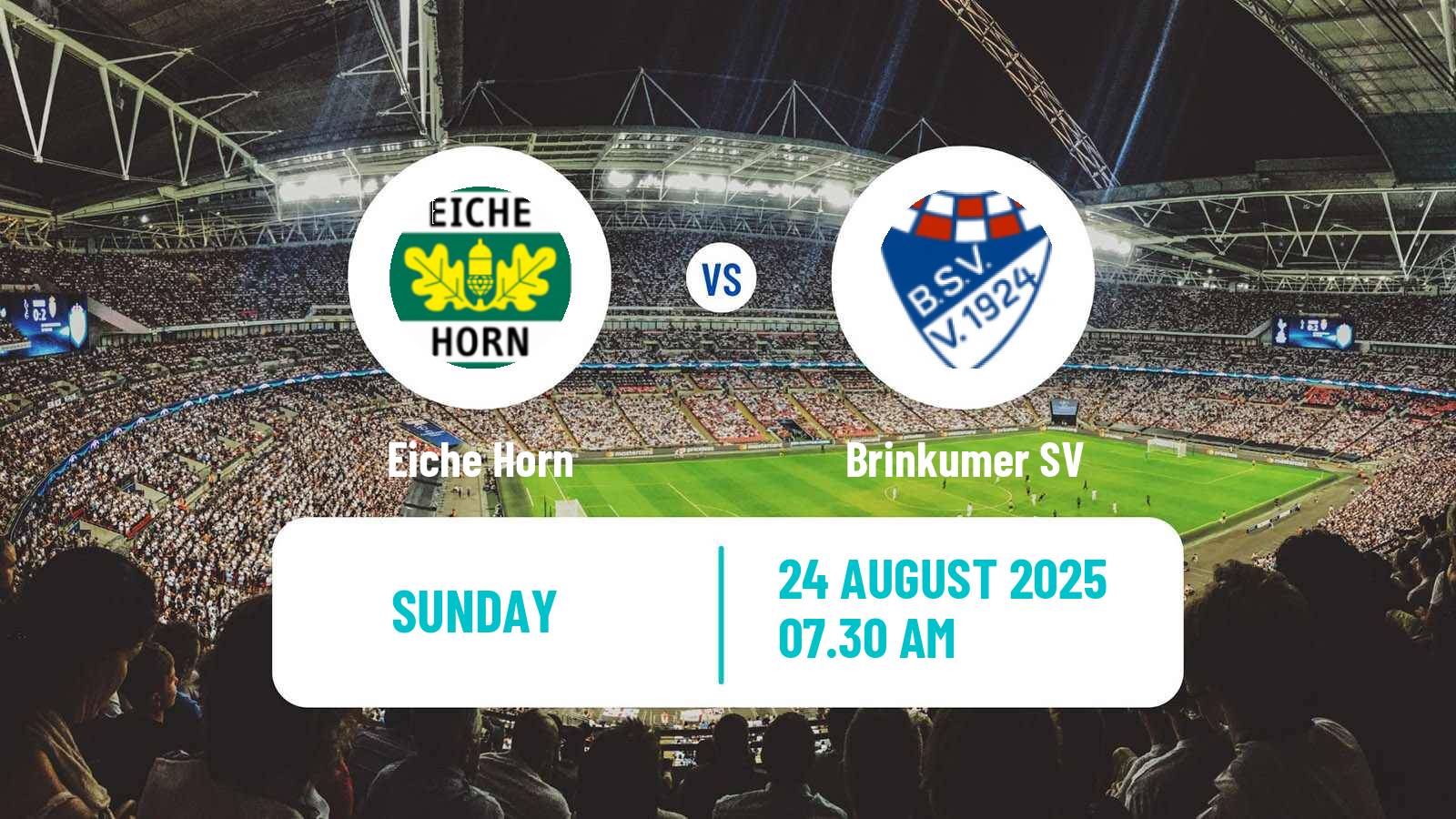 Football German Oberliga Bremen Eiche Horn - Brinkumer