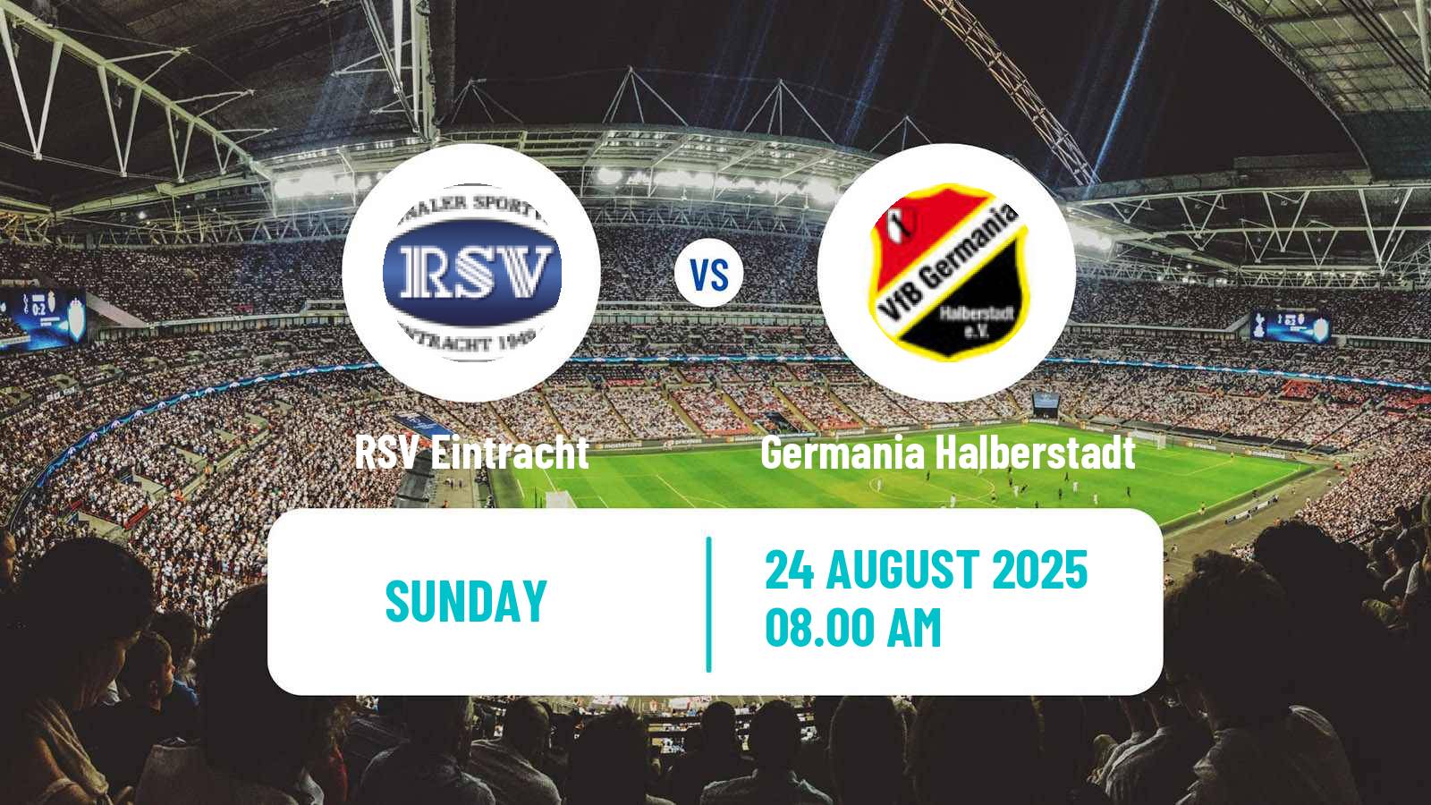 Football German Oberliga NOFV- Süd RSV Eintracht - Germania Halberstadt