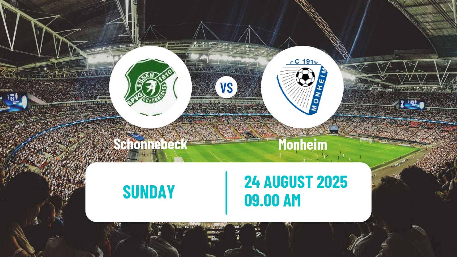 Football German Oberliga Niederrhein Schonnebeck - Monheim