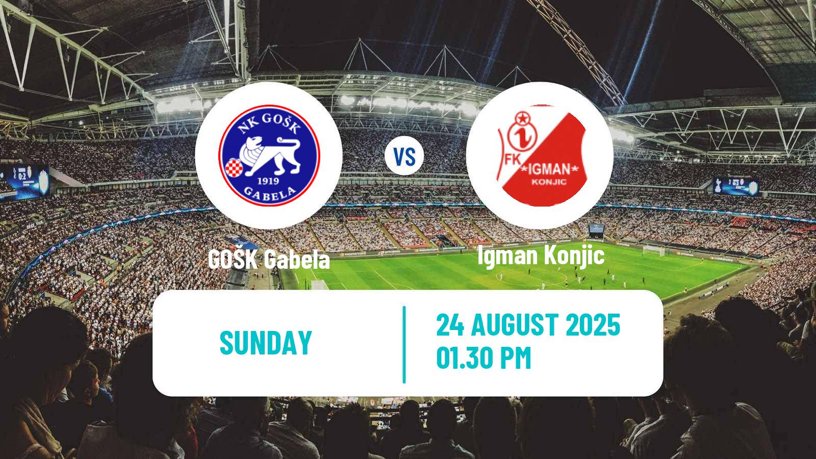Football Bosnian Prva Liga FBiH GOŠK Gabela - Igman Konjic