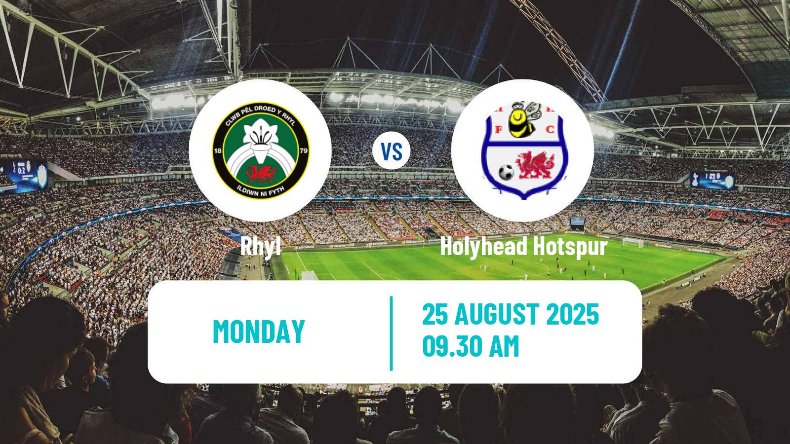 Football Welsh Cymru North Rhyl - Holyhead Hotspur