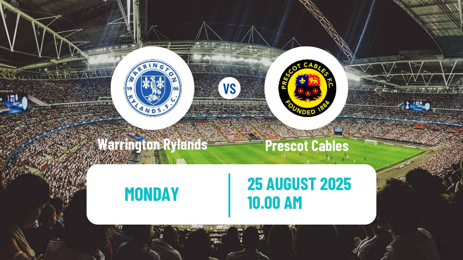 Football English NPL Premier Division Warrington Rylands - Prescot Cables