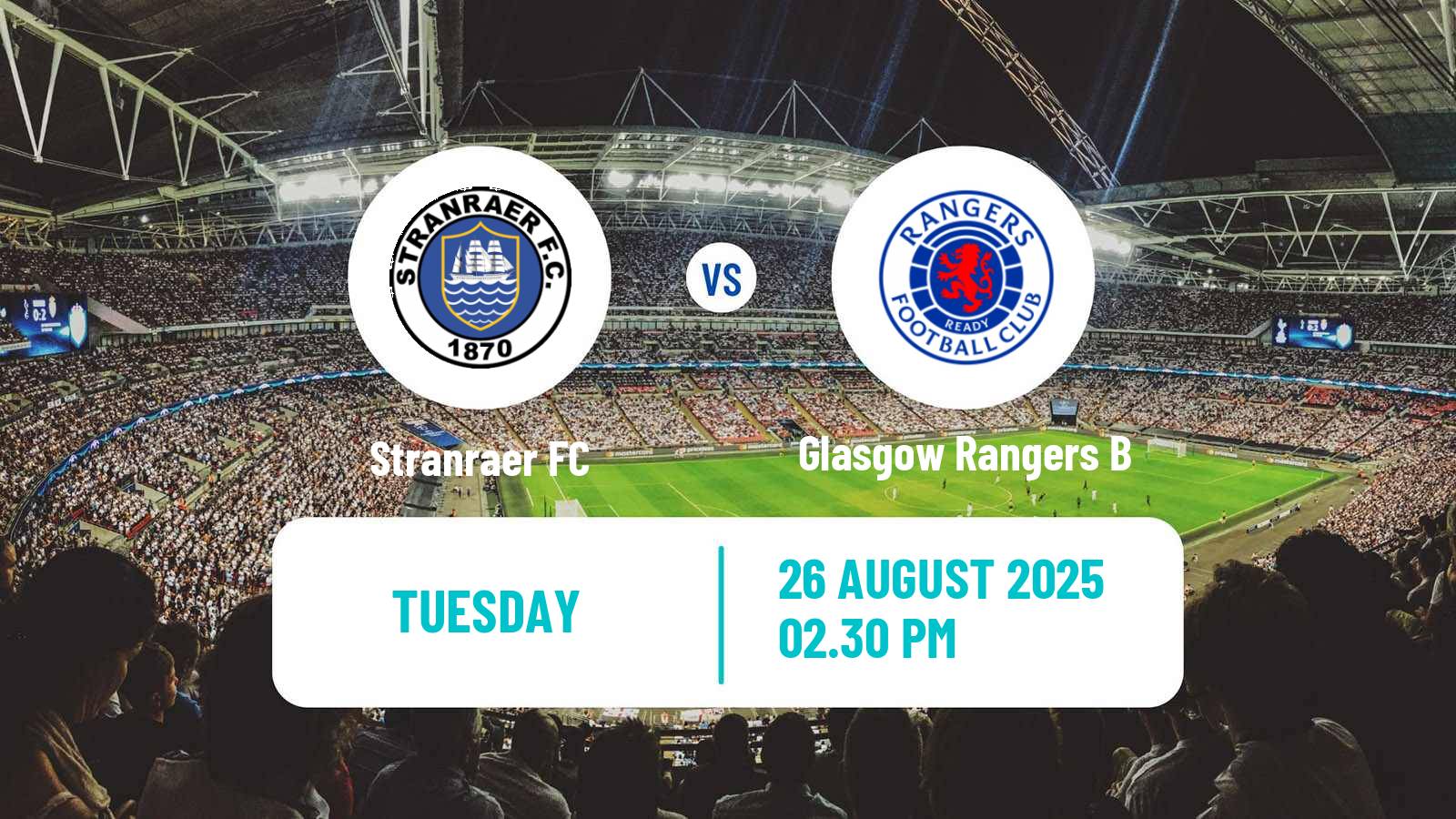 Football Scottish Challenge Cup Stranraer - Glasgow Rangers B
