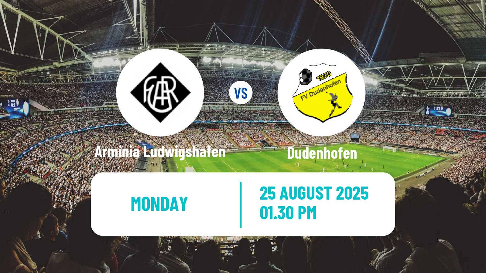 Football German Oberliga Rheinland-Pfalz/Saar Arminia Ludwigshafen - Dudenhofen