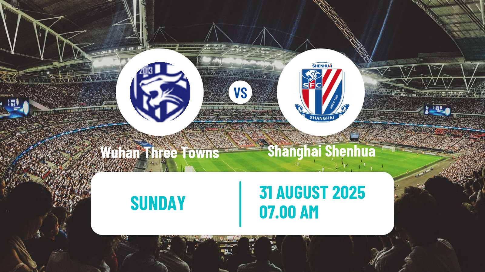 Football Chinese Super League Wuhan Three Towns - Shanghai Shenhua