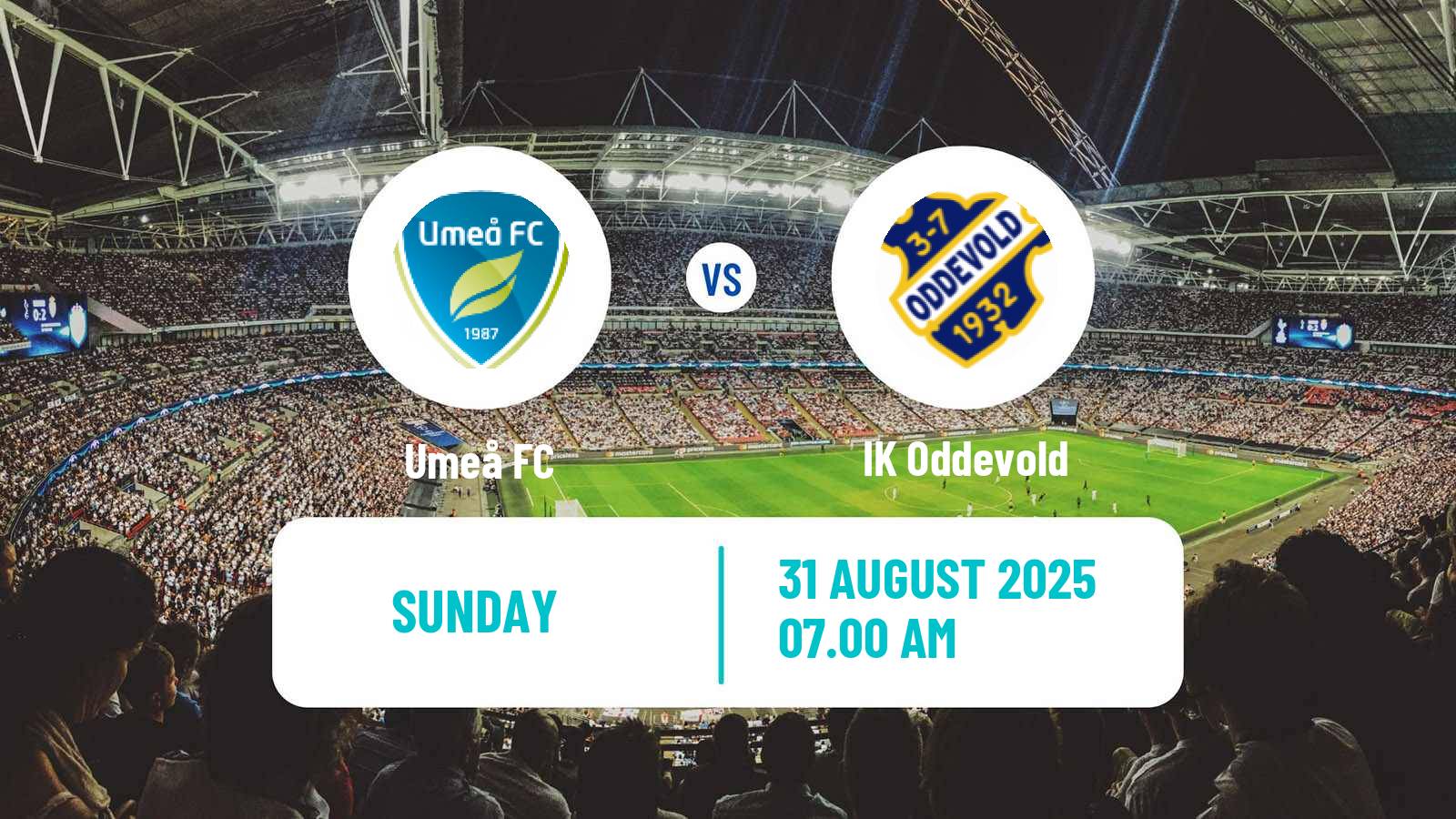 Football Swedish Superettan Umeå - Oddevold