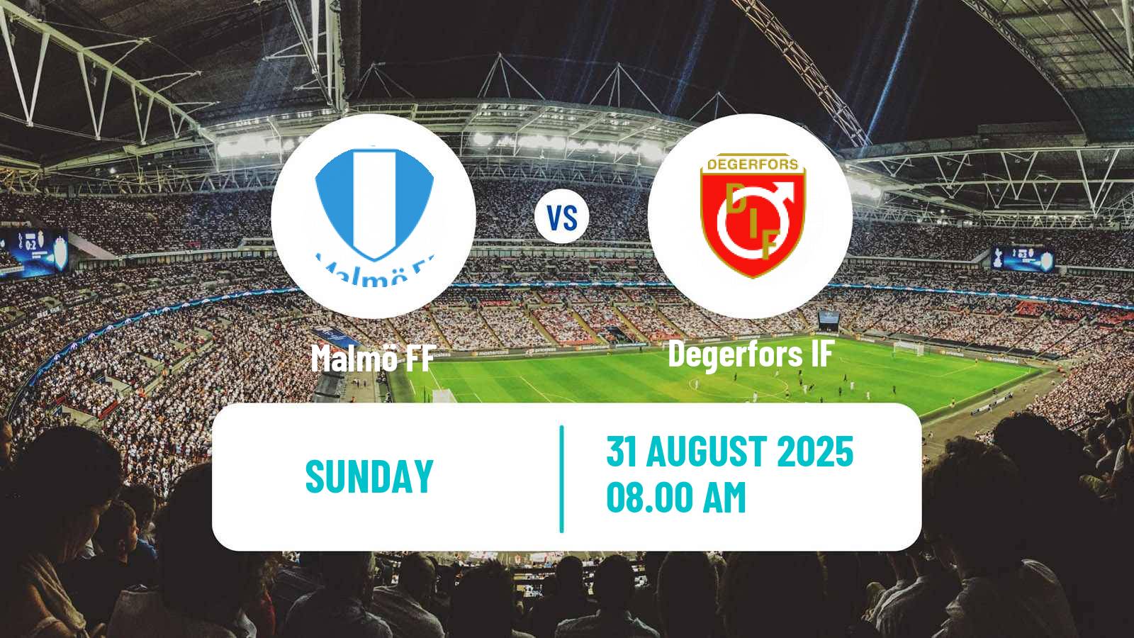 Football Swedish Allsvenskan Malmö - Degerfors