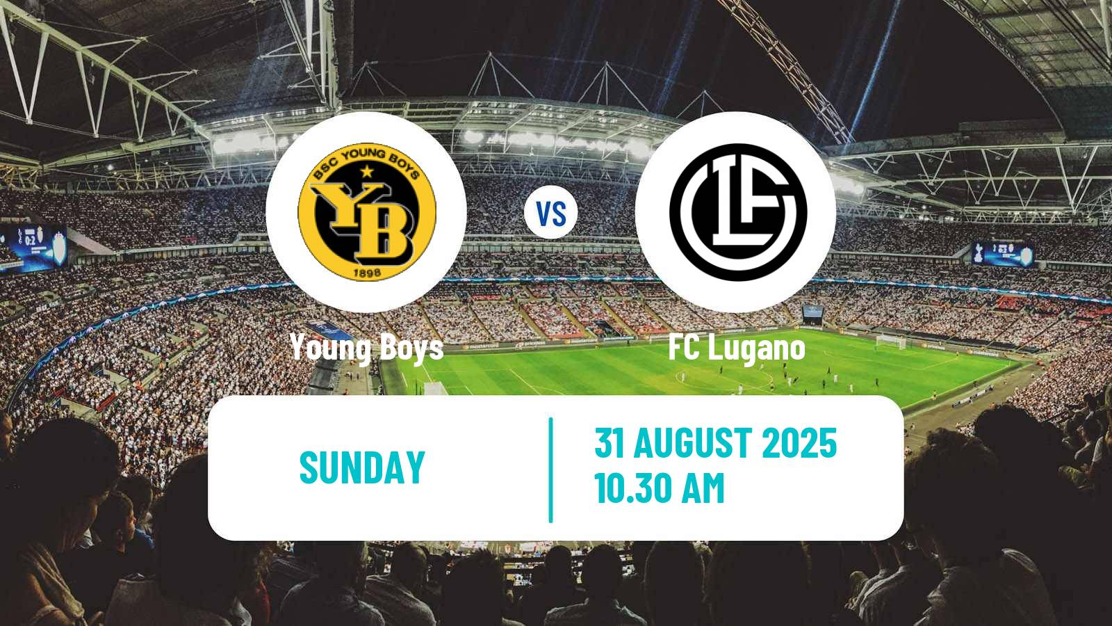 Football Swiss Super League Young Boys - Lugano