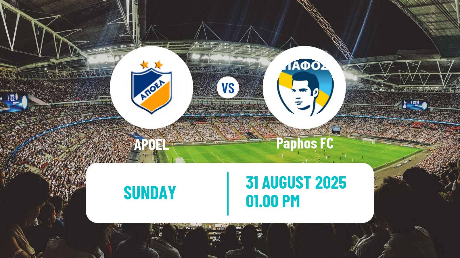 Football Cypriot First Division APOEL - Paphos