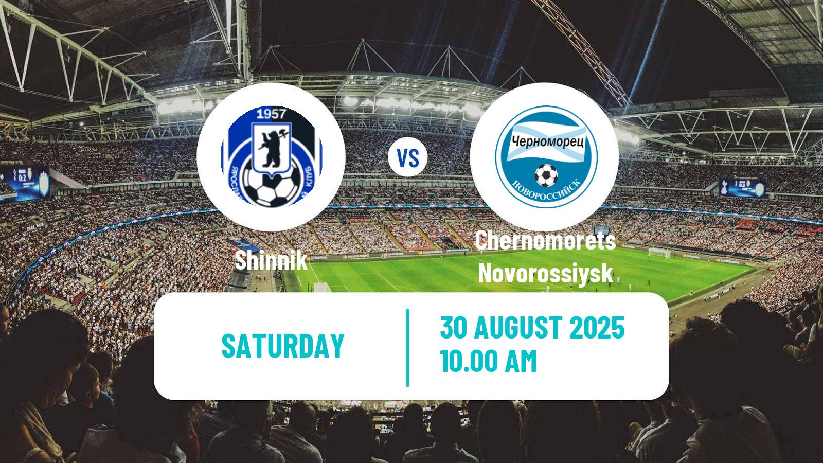Football Russian FNL Shinnik - Chernomorets Novorossiysk