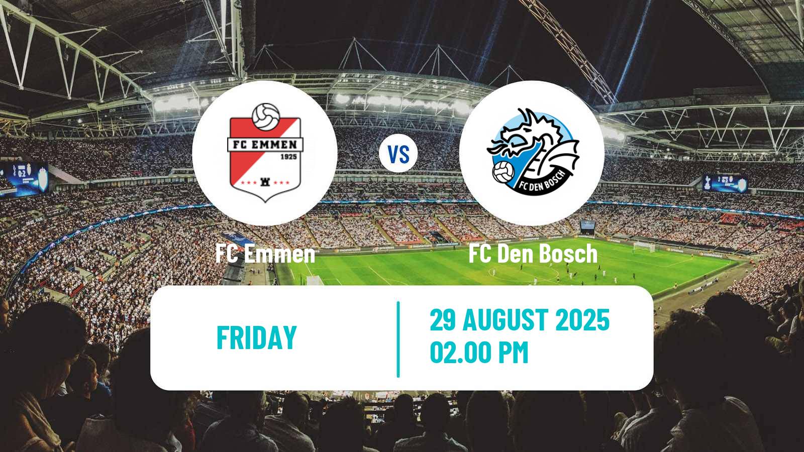 Football Dutch Eerste Divisie Emmen - Den Bosch