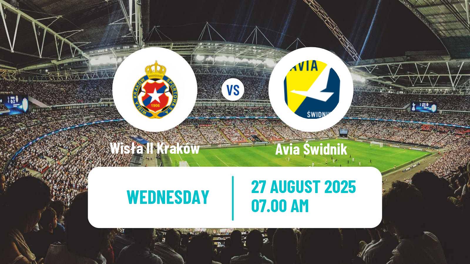 Football Polish Division 3 - Group IV Wisła II Kraków - Avia Świdnik