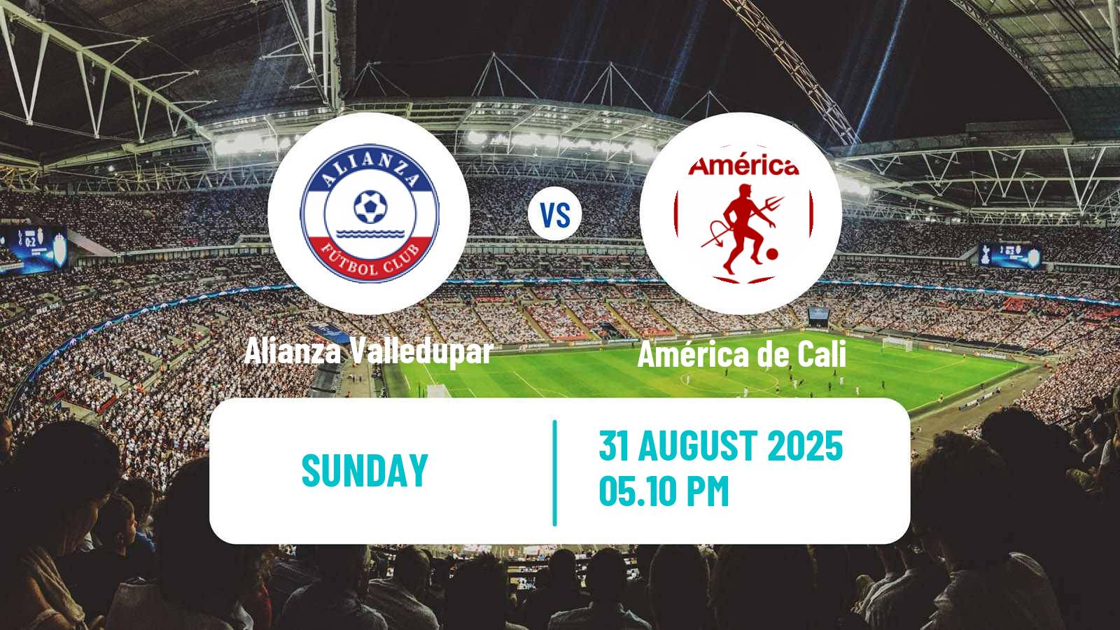 Football Colombian Primera A Alianza Valledupar - América de Cali