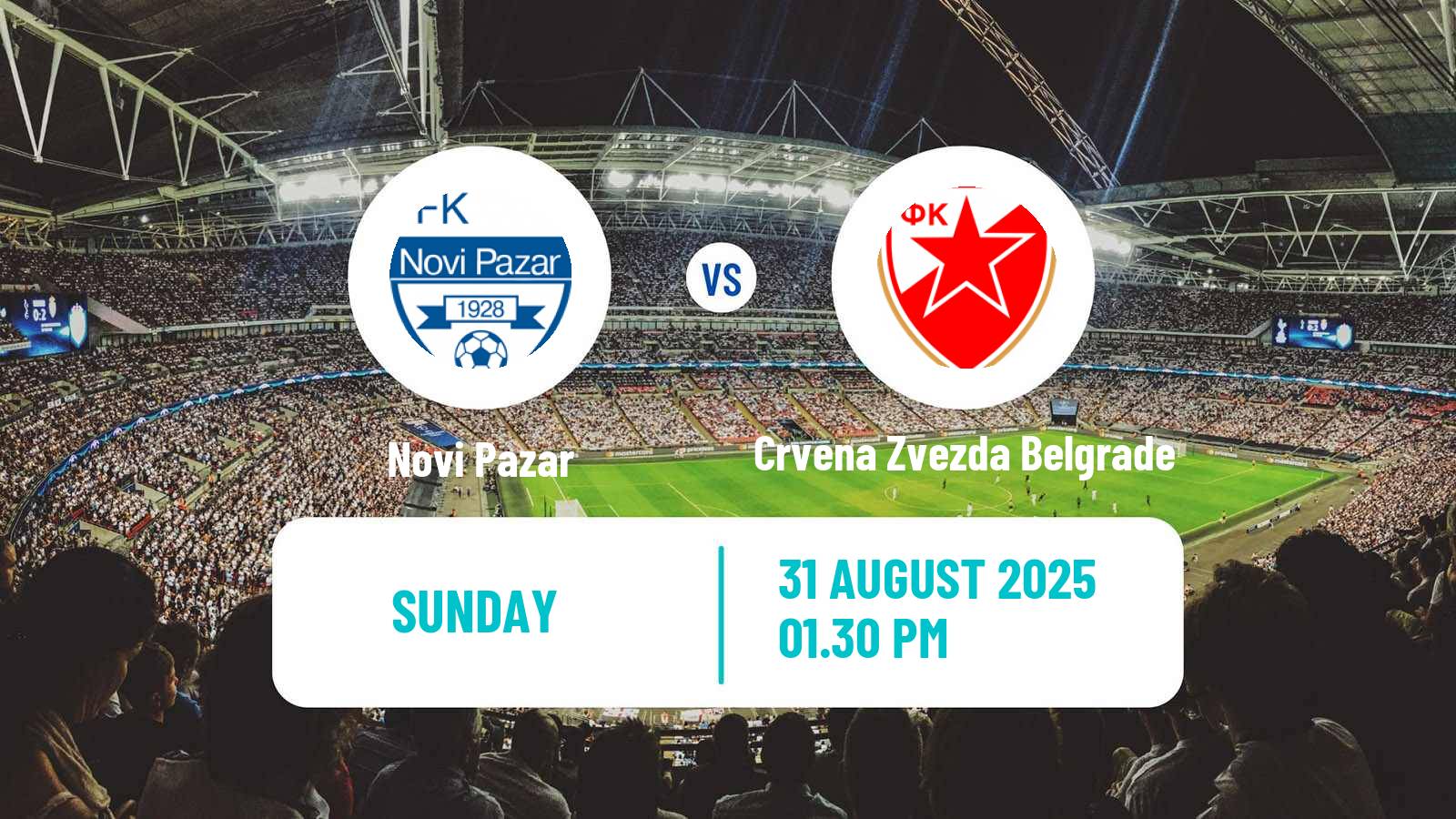 Football Serbian Superliga Novi Pazar - Crvena Zvezda Belgrade