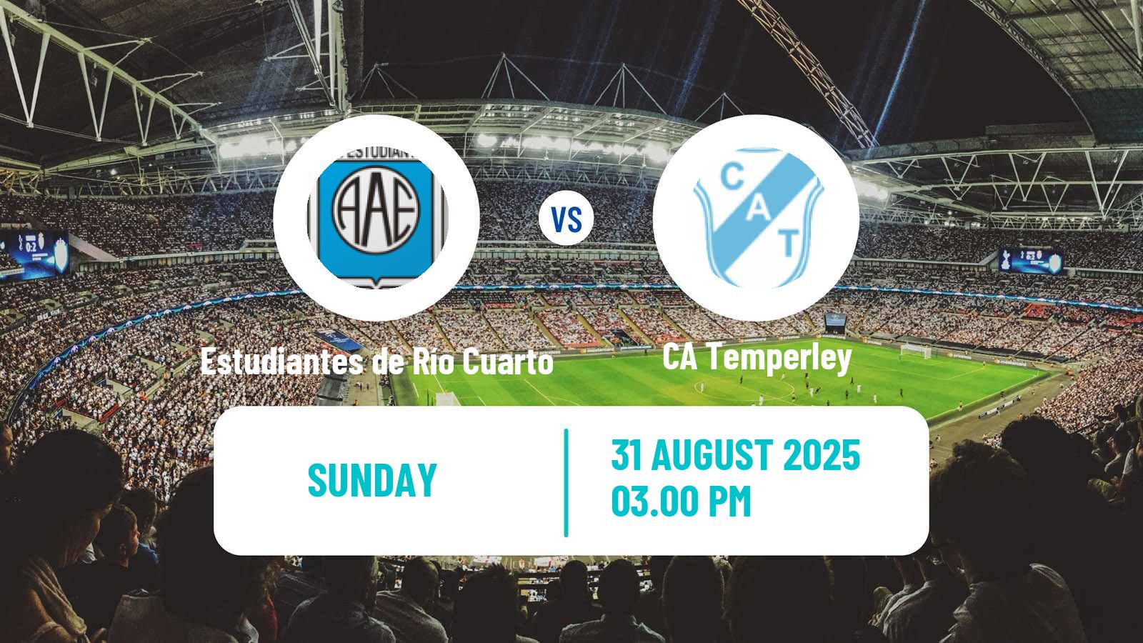 Football Argentinian Primera Nacional Estudiantes de Río Cuarto - Temperley