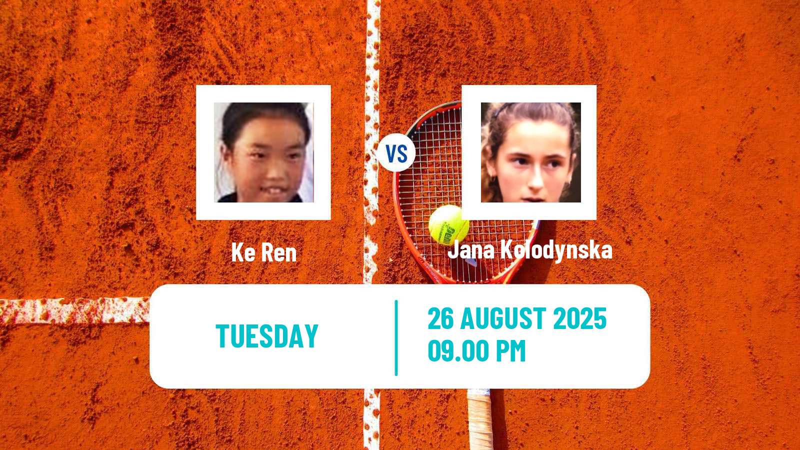 Tennis ITF W15 Luan 7 Women Ke Ren - Jana Kolodynska