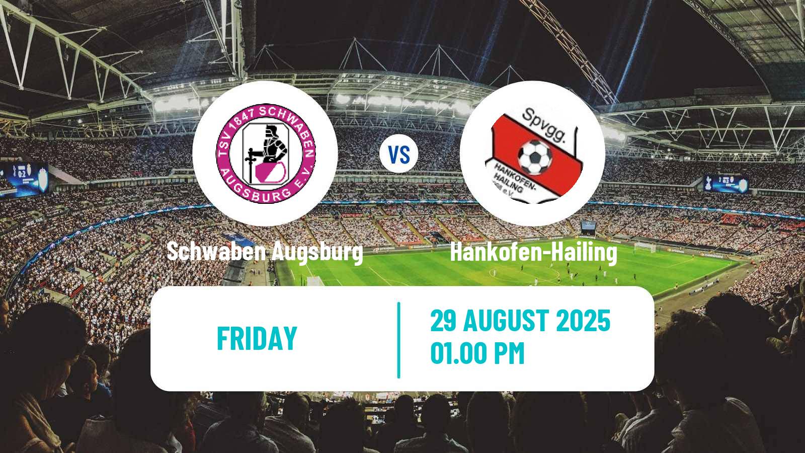 Football German Regionalliga Bayern Schwaben Augsburg - Hankofen-Hailing