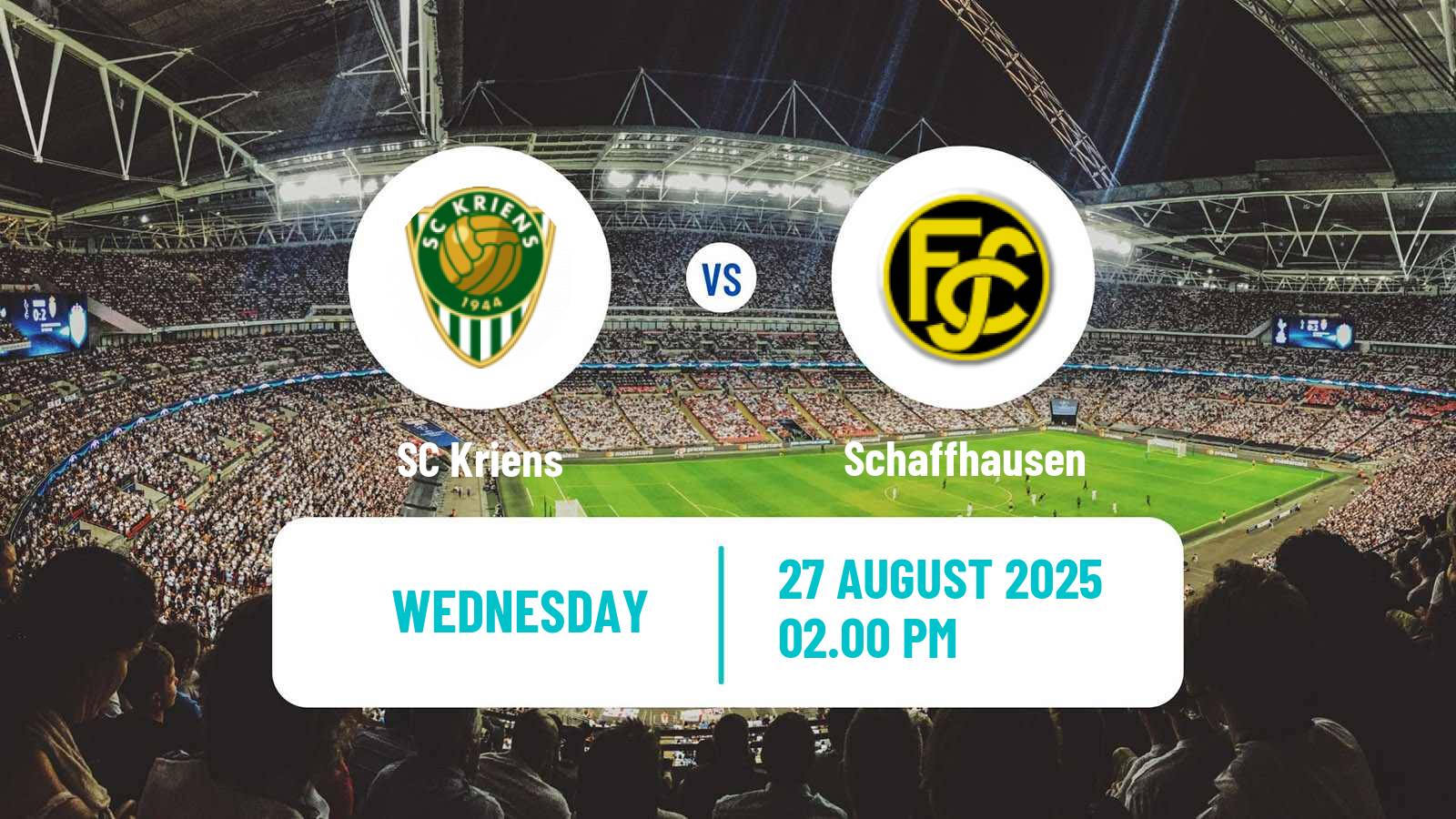 Football Swiss Promotion League Kriens - Schaffhausen