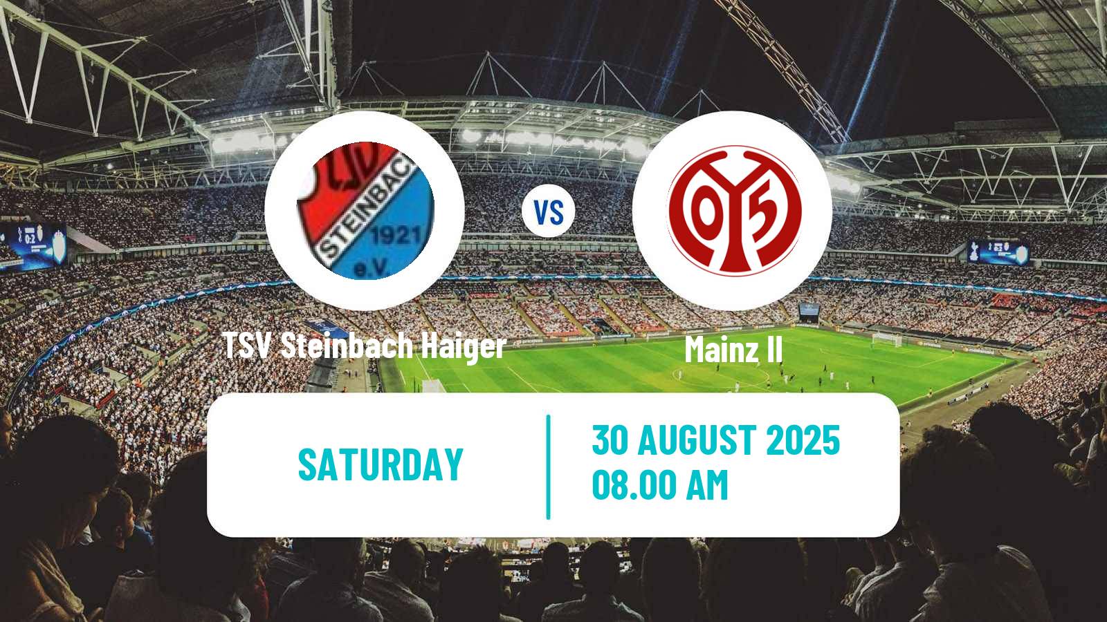 Football German Regionalliga Sudwest TSV Steinbach Haiger - Mainz II