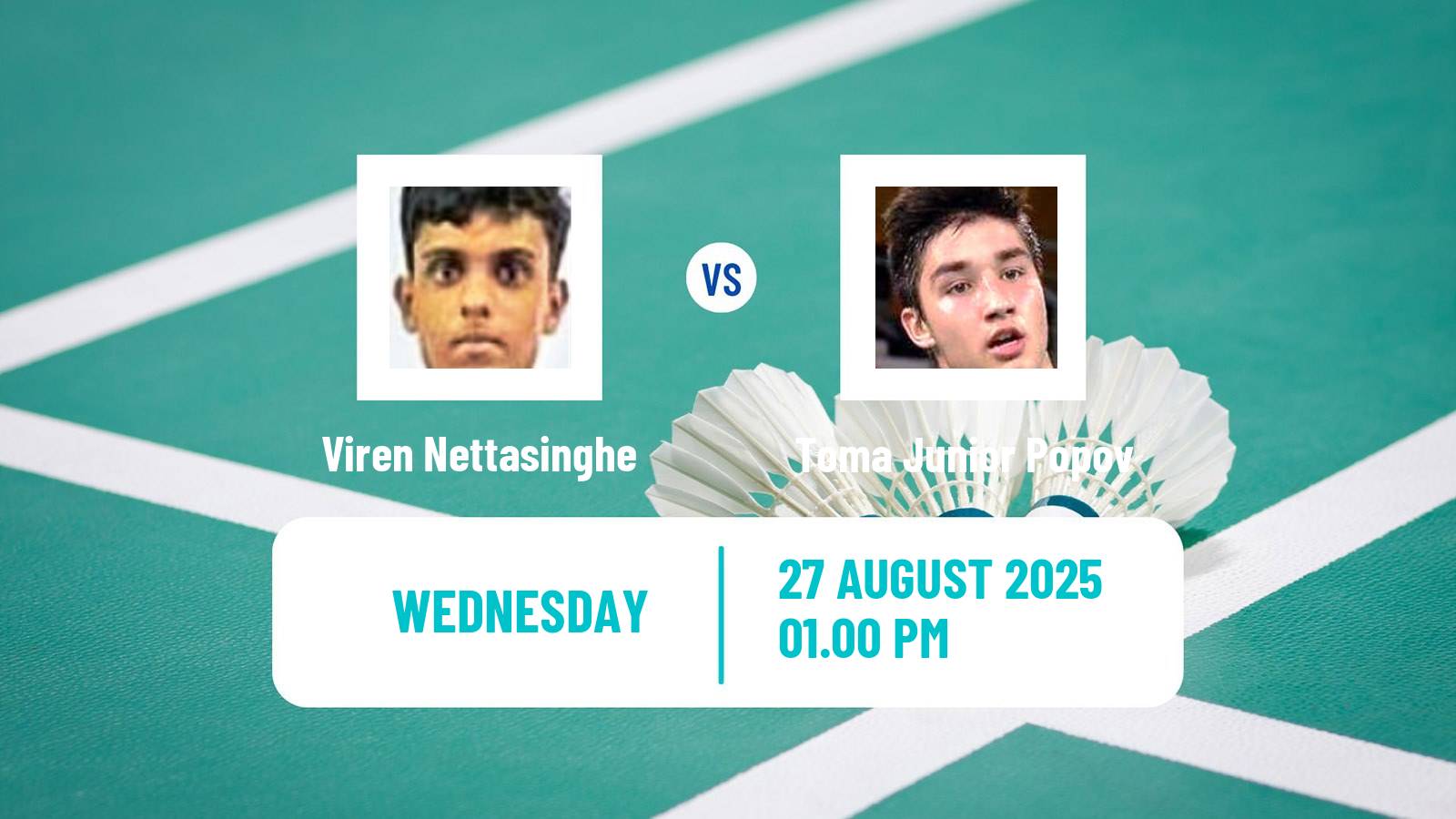 Badminton BWF World Championships Men Viren Nettasinghe - Toma Junior Popov