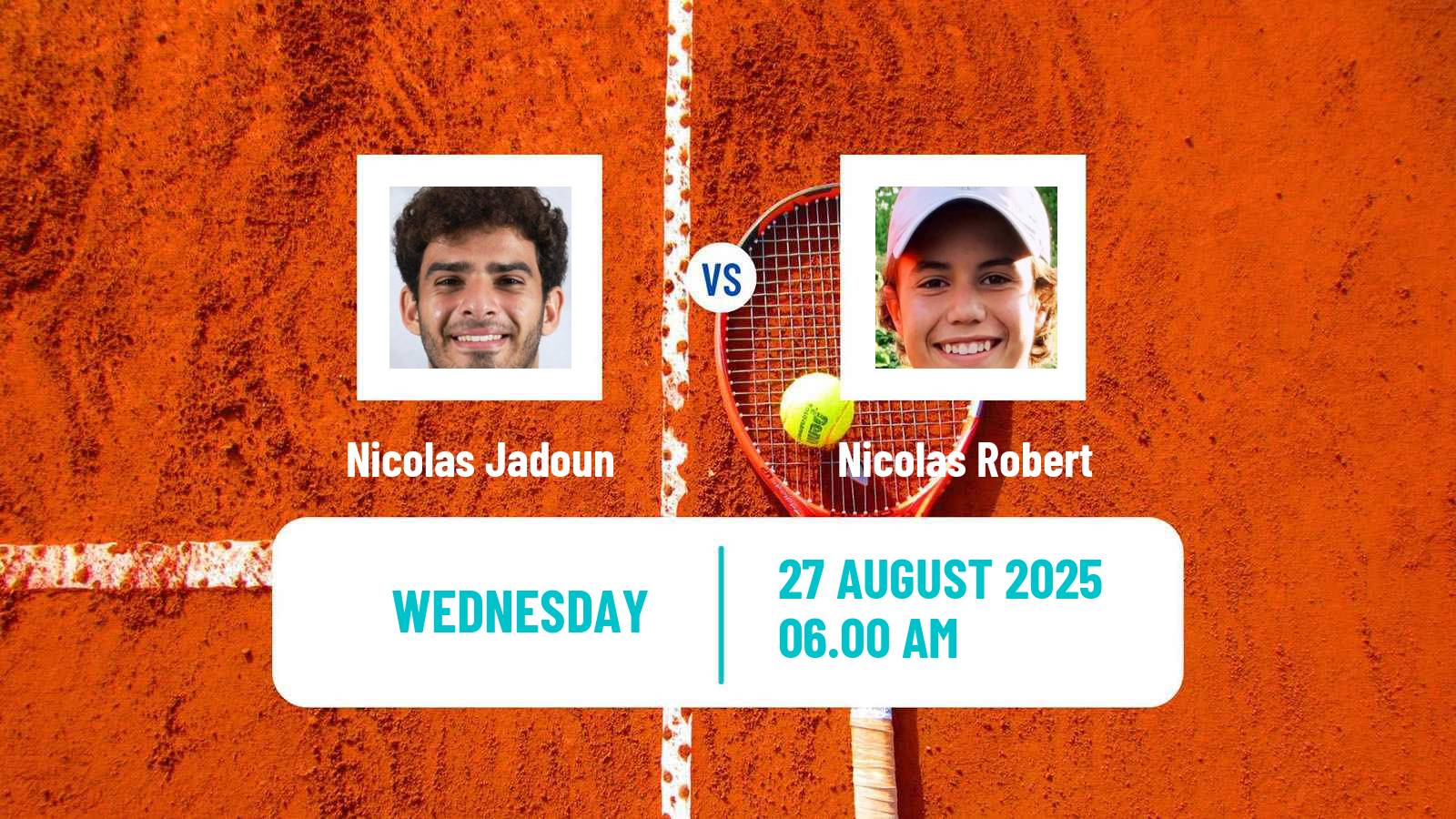 Tennis ITF M15 Monastir 32 Men Nicolas Jadoun - Nicolas Robert