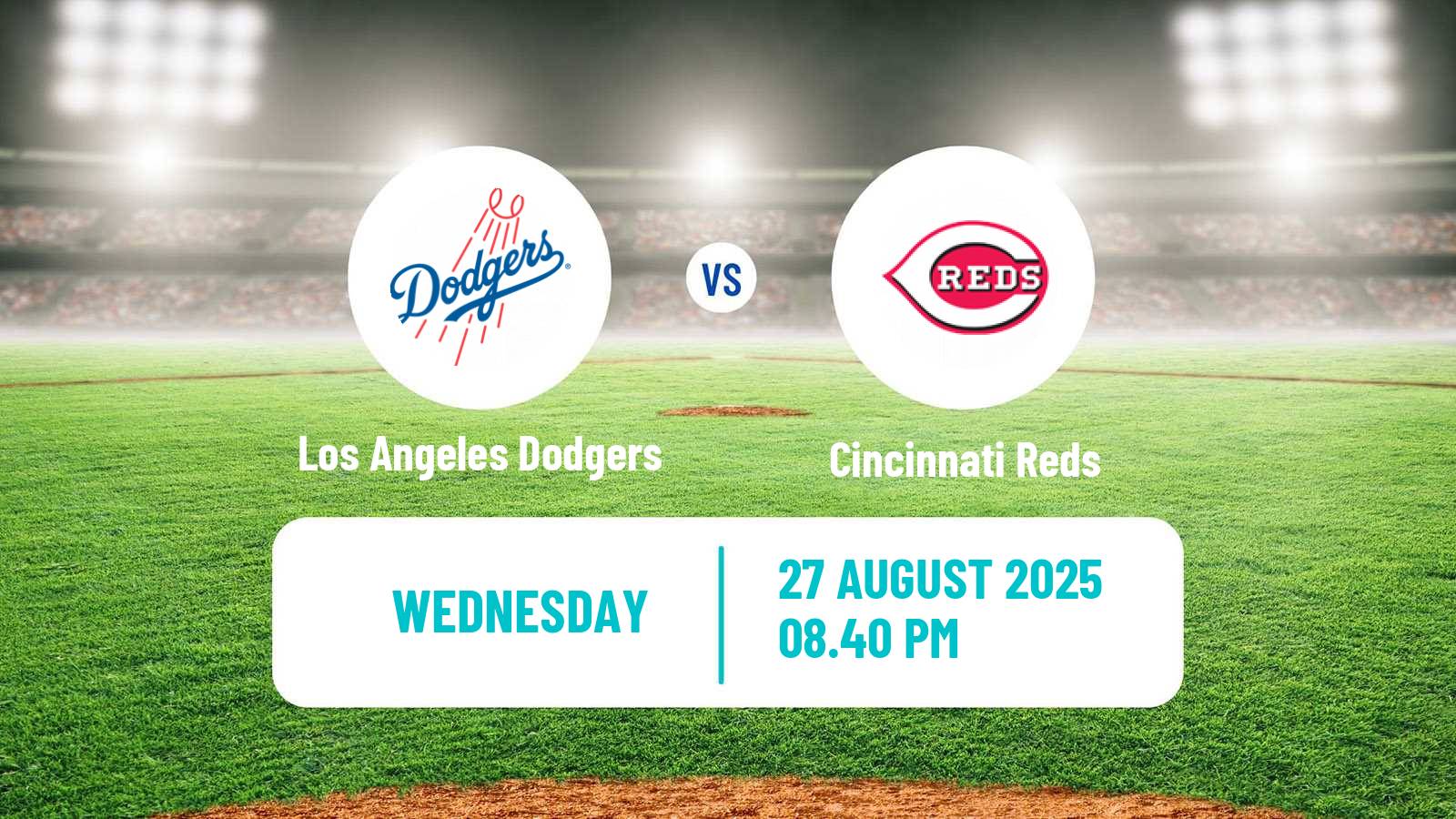 Baseball MLB Los Angeles Dodgers - Cincinnati Reds