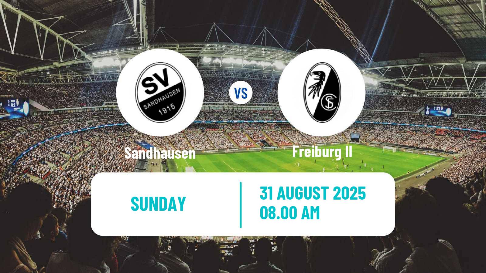 Football German Regionalliga Sudwest Sandhausen - Freiburg II