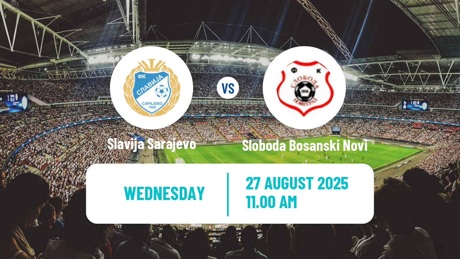 Football Bosnian Prva Liga RS Slavija Sarajevo - Sloboda Bosanski Novi