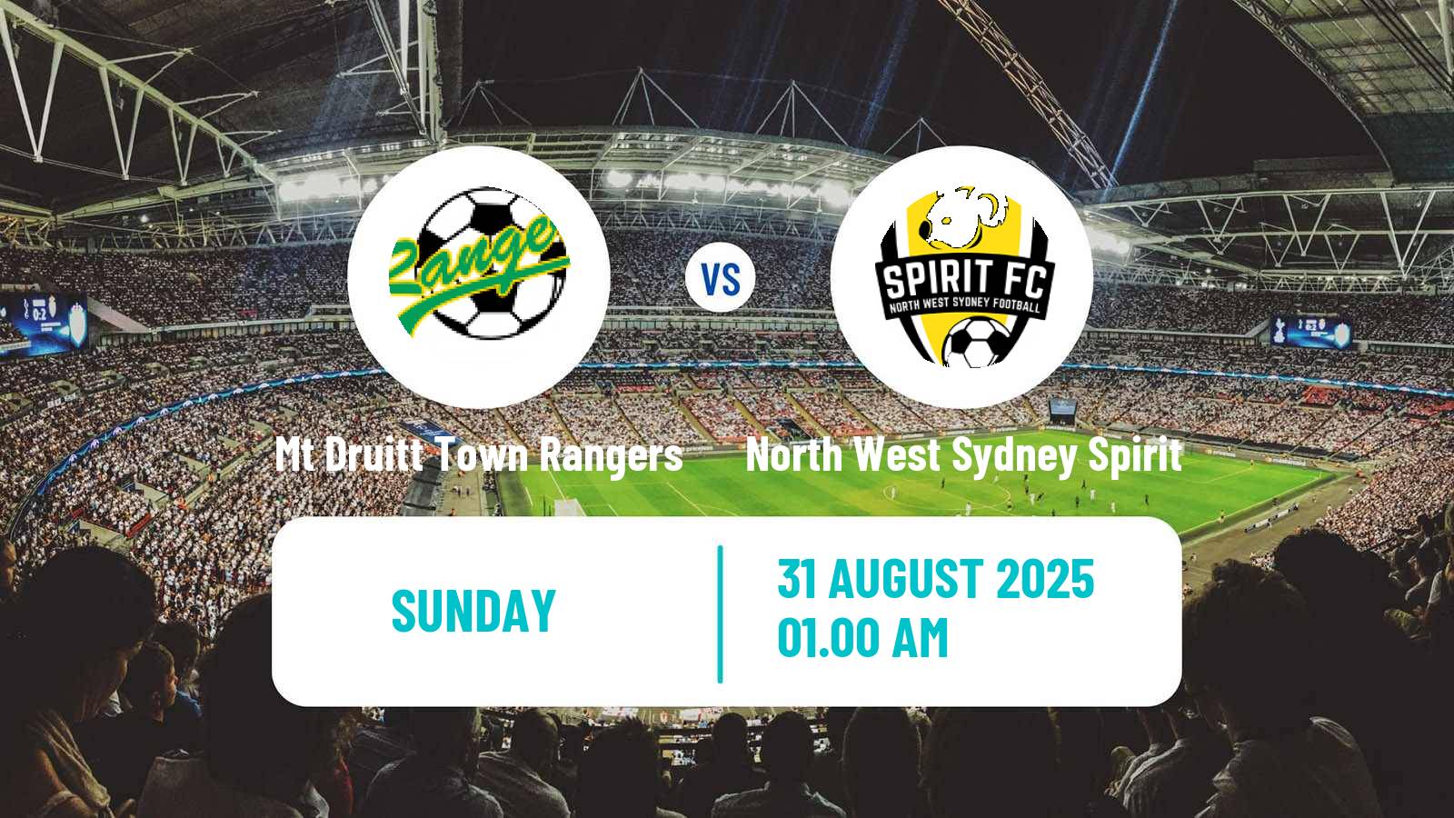Football Australian NPL NSW Mt Druitt Town Rangers - North West Sydney Spirit