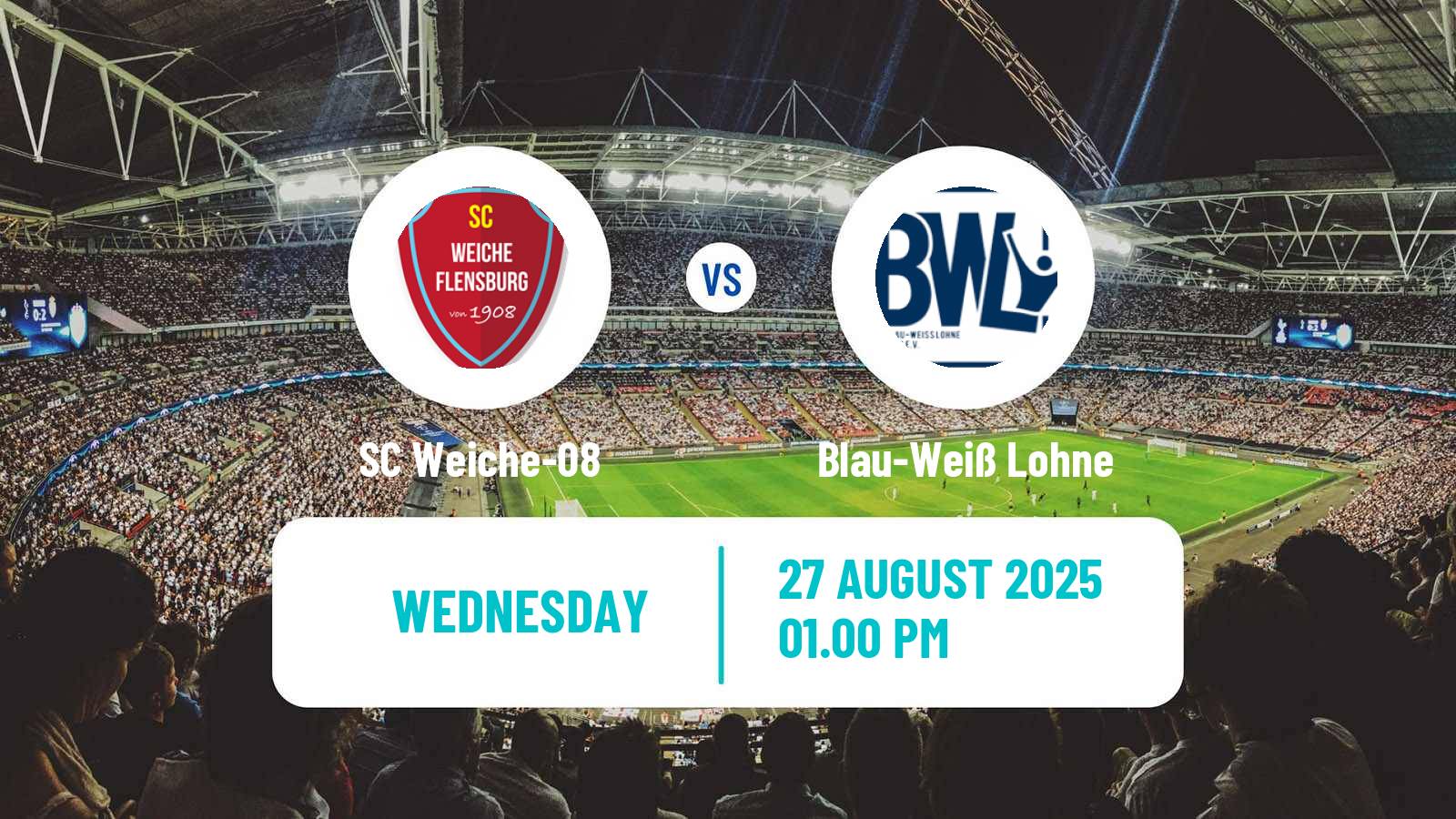 Football German Regionalliga North SC Weiche-08 - Blau-Weiß Lohne