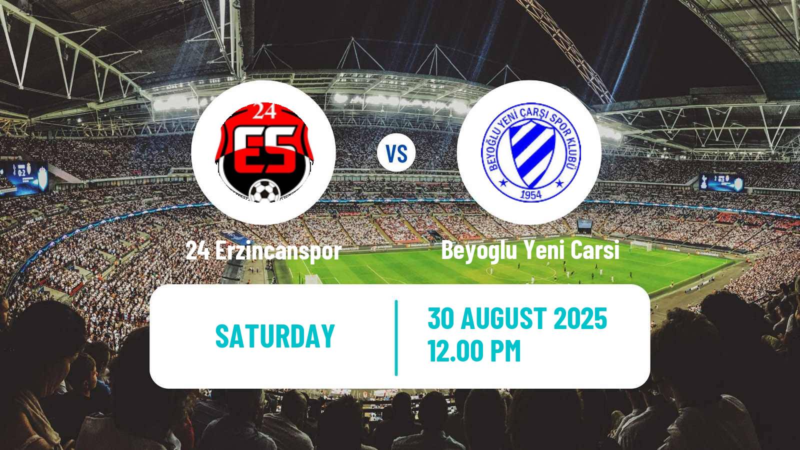 Football Turkish Second League White Group 24 Erzincanspor - Beyoglu Yeni Carsi