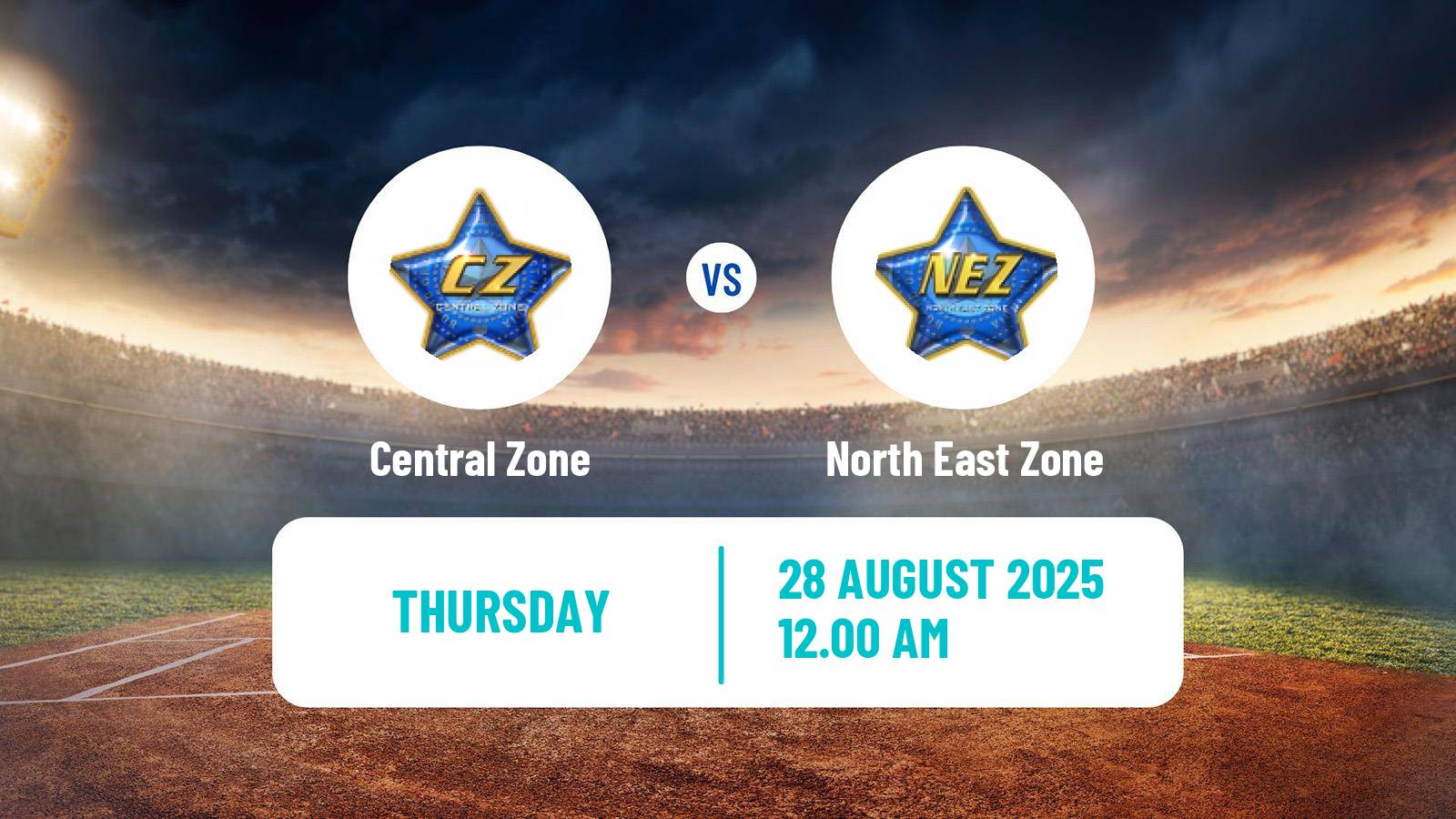 Cricket Indian Duleep Trophy Central Zone - North East Zone