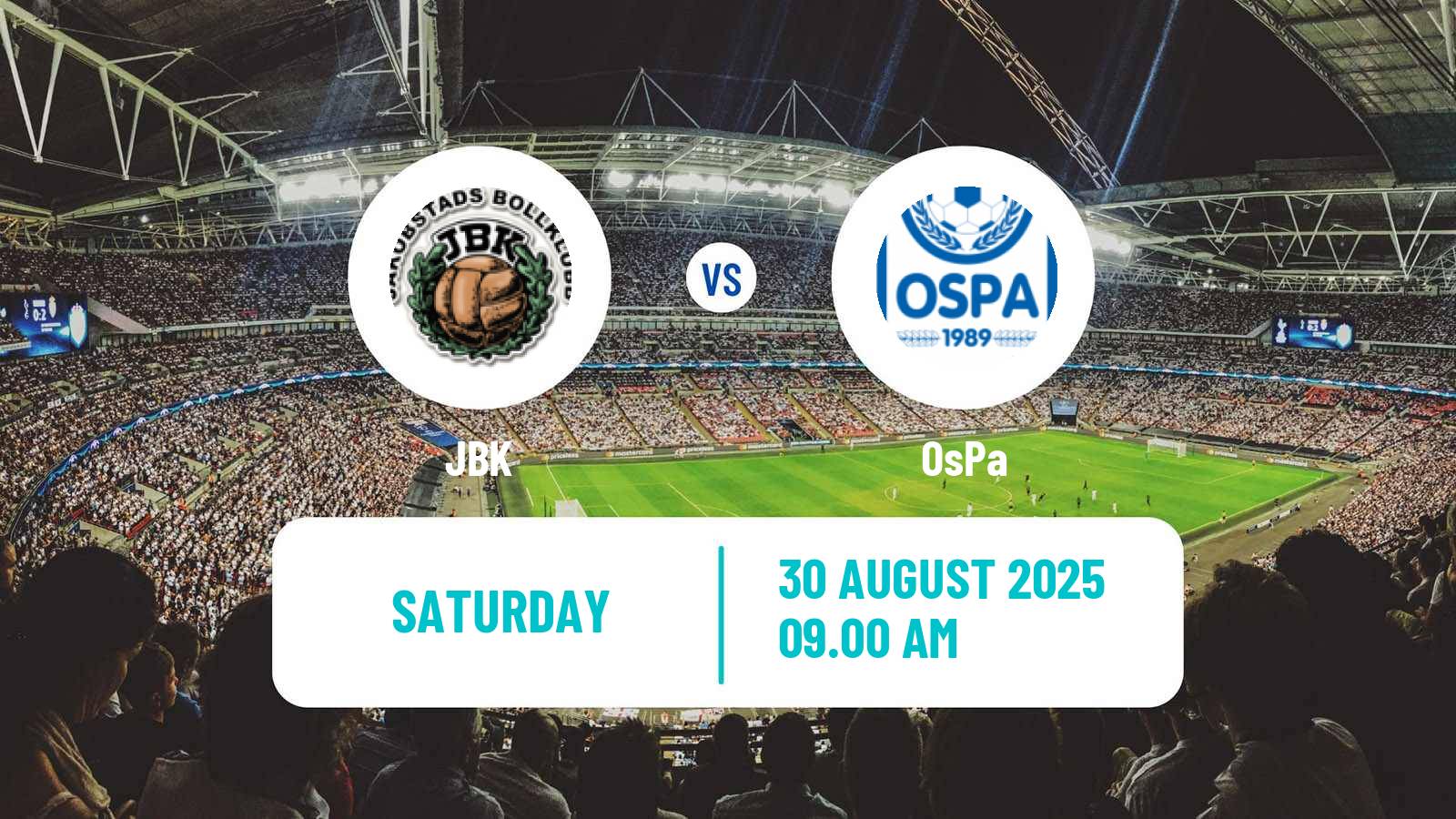 Football Finnish Kakkonen Group C JBK - OsPa