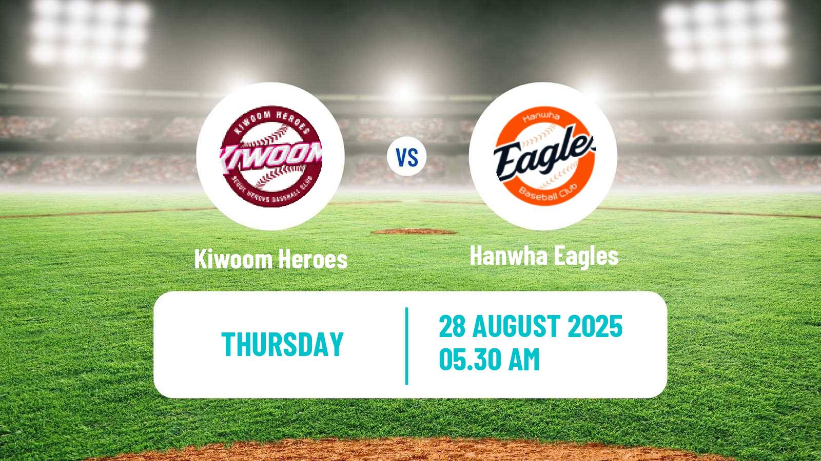 Baseball KBO Kiwoom Heroes - Hanwha Eagles