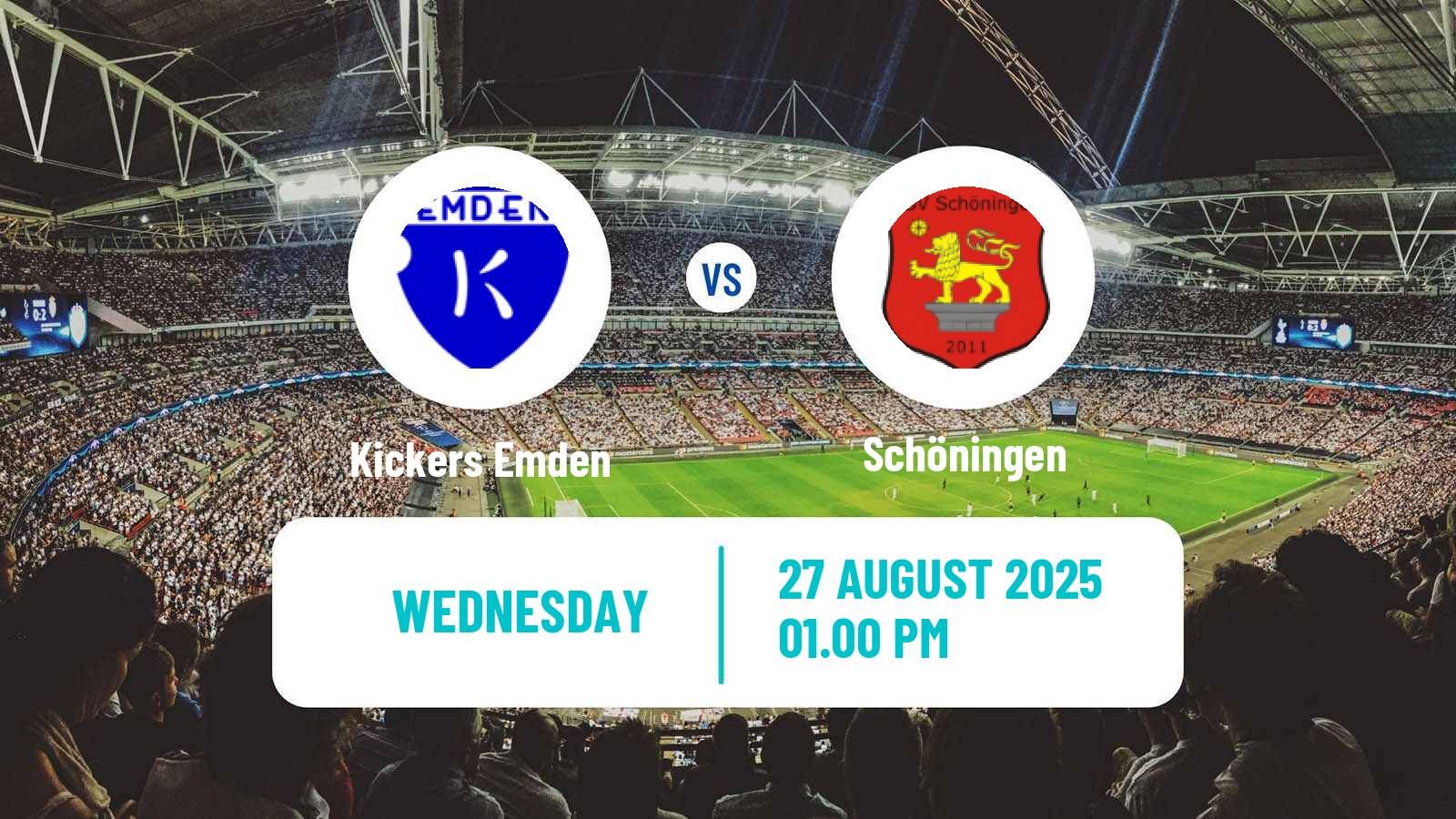 Football German Regionalliga North Kickers Emden - Schöningen