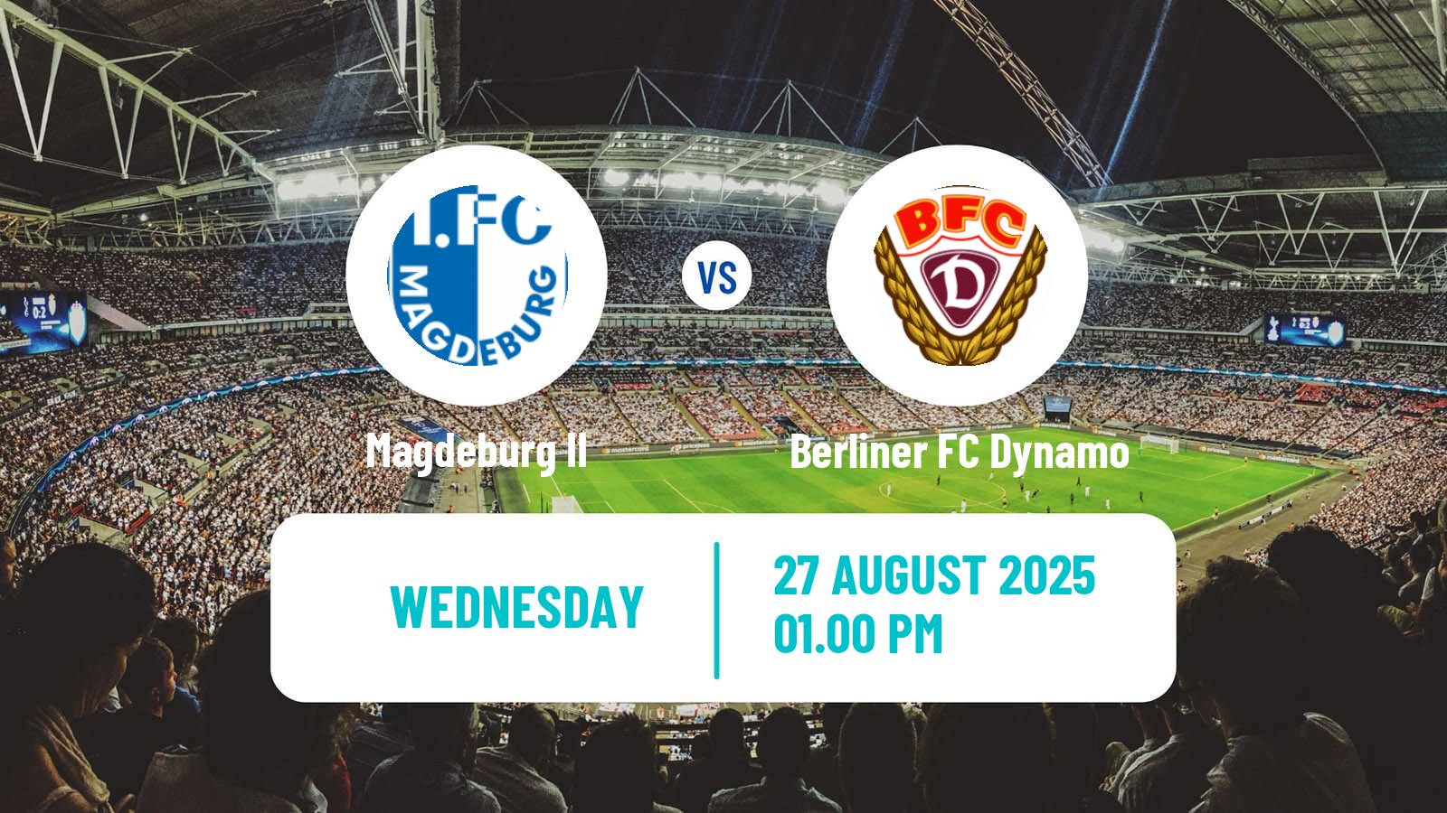 Football German Regionalliga Nordost Magdeburg II - Berliner FC Dynamo