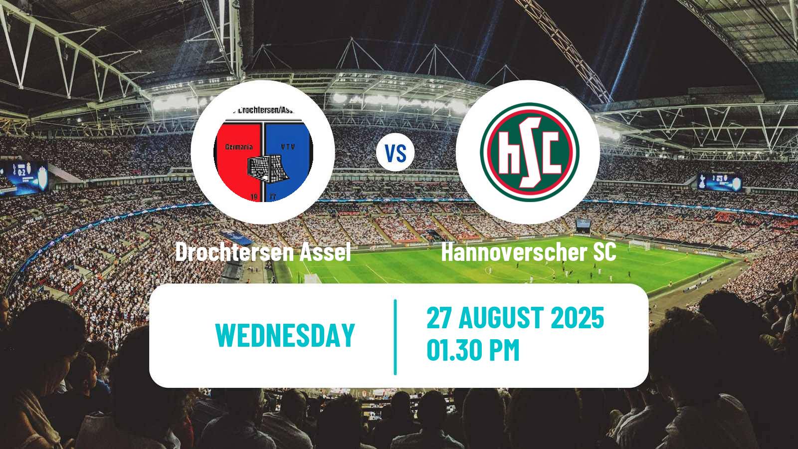 Football German Regionalliga North Drochtersen Assel - Hannoverscher SC
