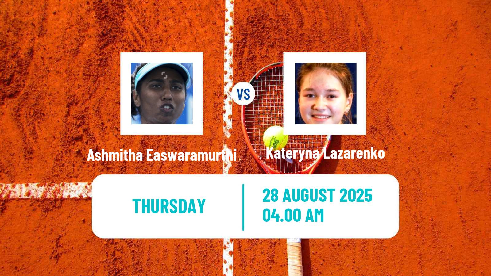 Tennis ITF W15 Ankara 2 Women Ashmitha Easwaramurthi - Kateryna Lazarenko