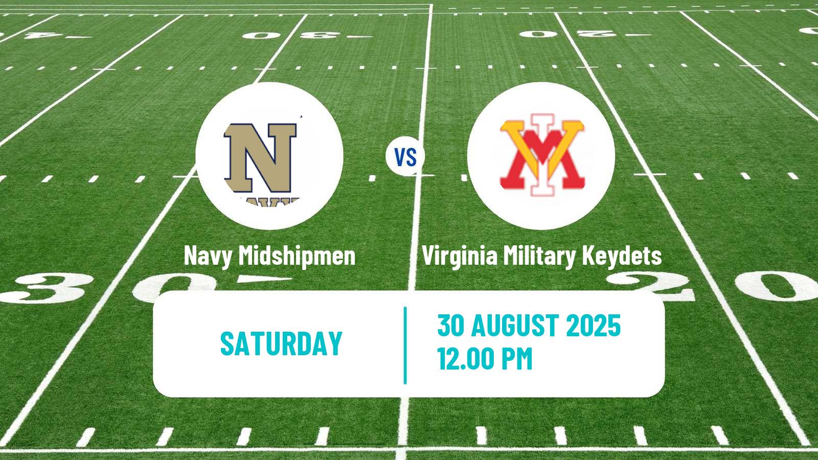 American football NCAA College Football Navy Midshipmen - Virginia Military Keydets