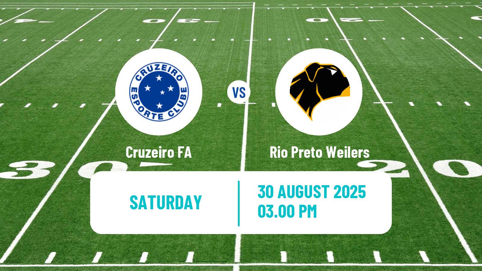 American football Brazilian BFA Cruzeiro - Rio Preto Weilers