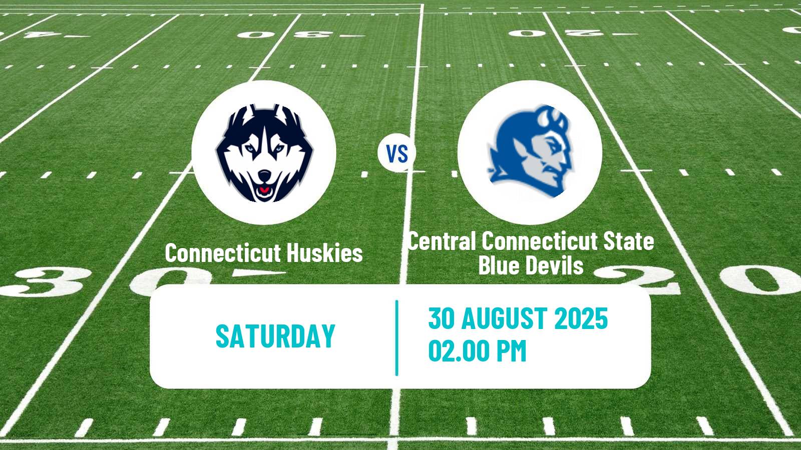 American football NCAA College Football Connecticut Huskies - Central Connecticut State Blue Devils