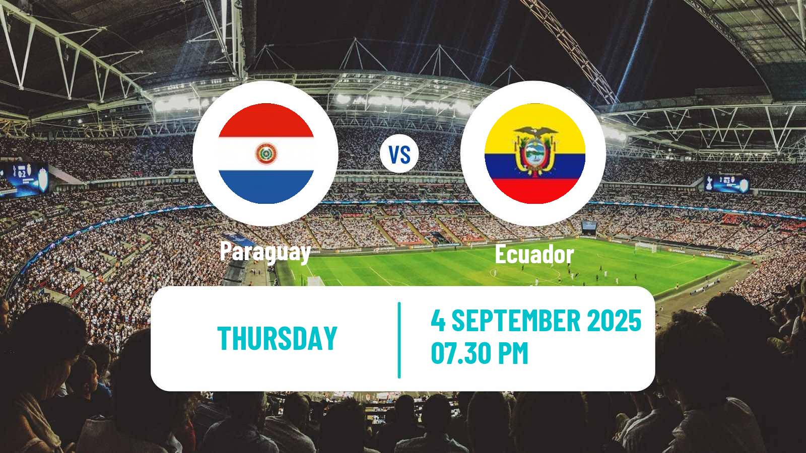 Football FIFA World Cup Paraguay - Ecuador