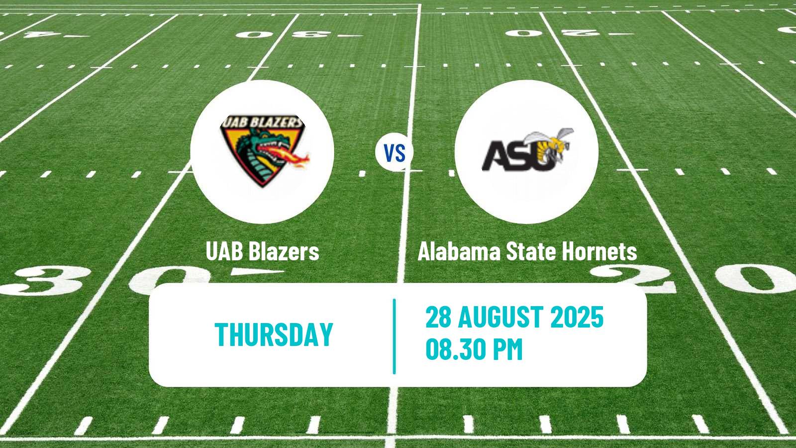 American football NCAA College Football UAB Blazers - Alabama State Hornets