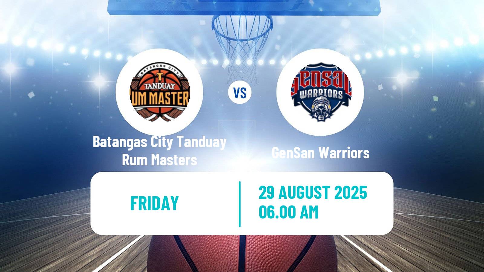 Basketball Philippines MBPL  Batangas City Tanduay Rum Masters - GenSan Warriors