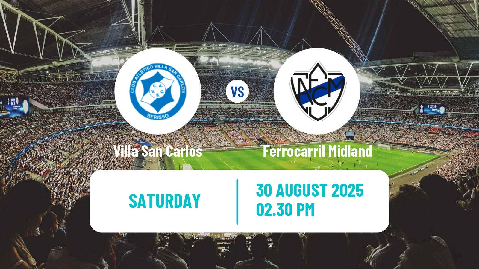 Football Argentinian Primera B Villa San Carlos - Ferrocarril Midland
