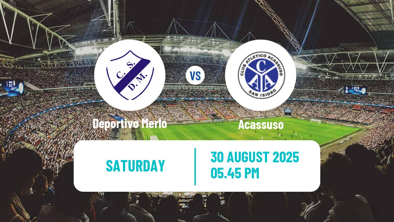 Football Argentinian Primera B Deportivo Merlo - Acassuso