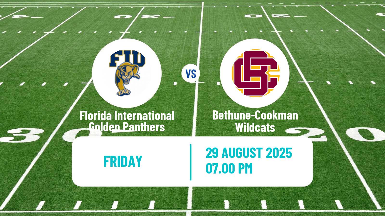 American football NCAA College Football Florida International Golden Panthers - Bethune-Cookman Wildcats